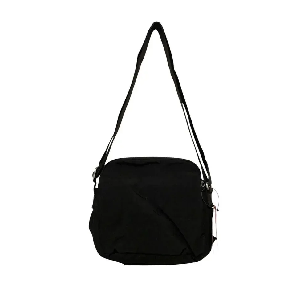 Kipling Keefe Crossbody Bag‎ Tonal Black Dual Compartments Travel Monkey NEW